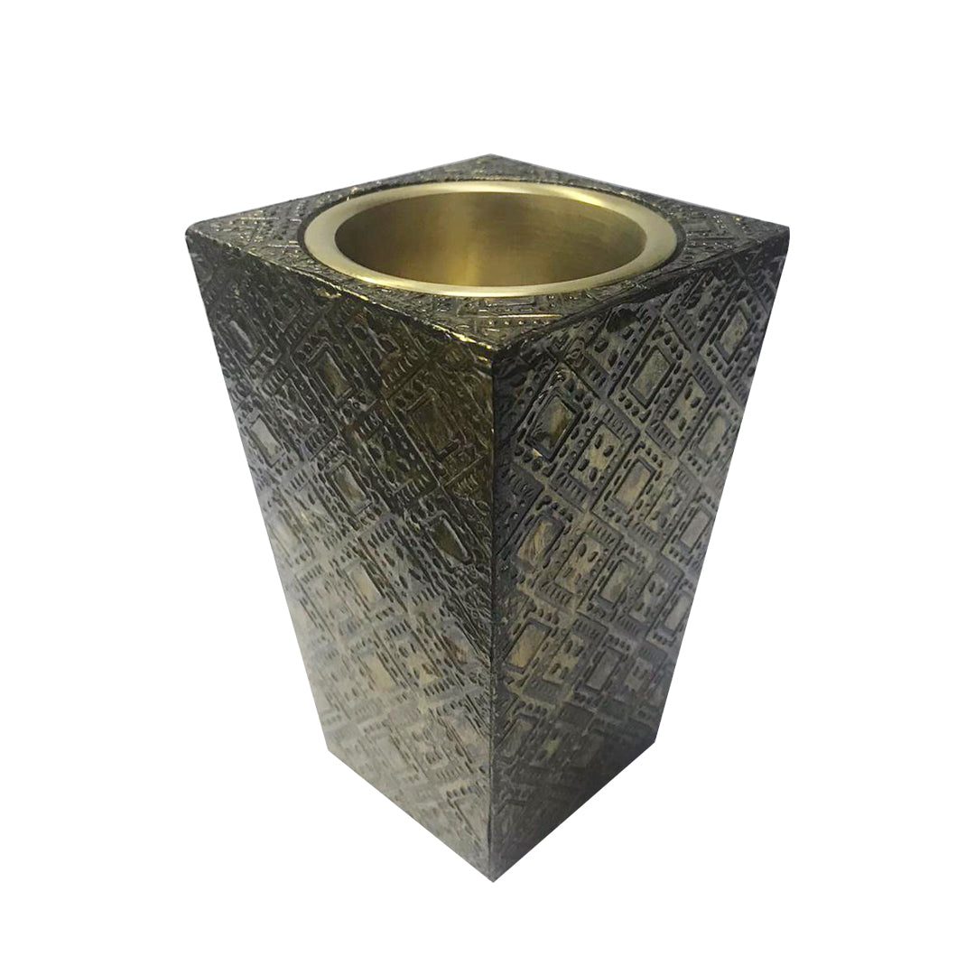 مبخر مستطيل مضلع بلون رمادي من الشايع للعطور - كبير