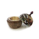 Round Wooden Mubkhar with Red Copper Lid by Al Shayea Perfumes
