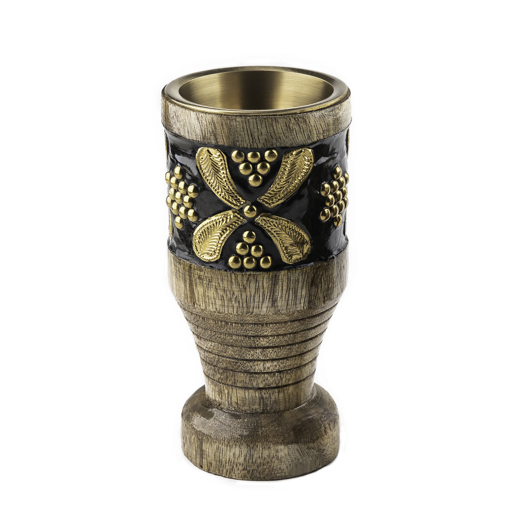 مبخر خشبي مستدير لون أسود وبني من الشايع للعطور