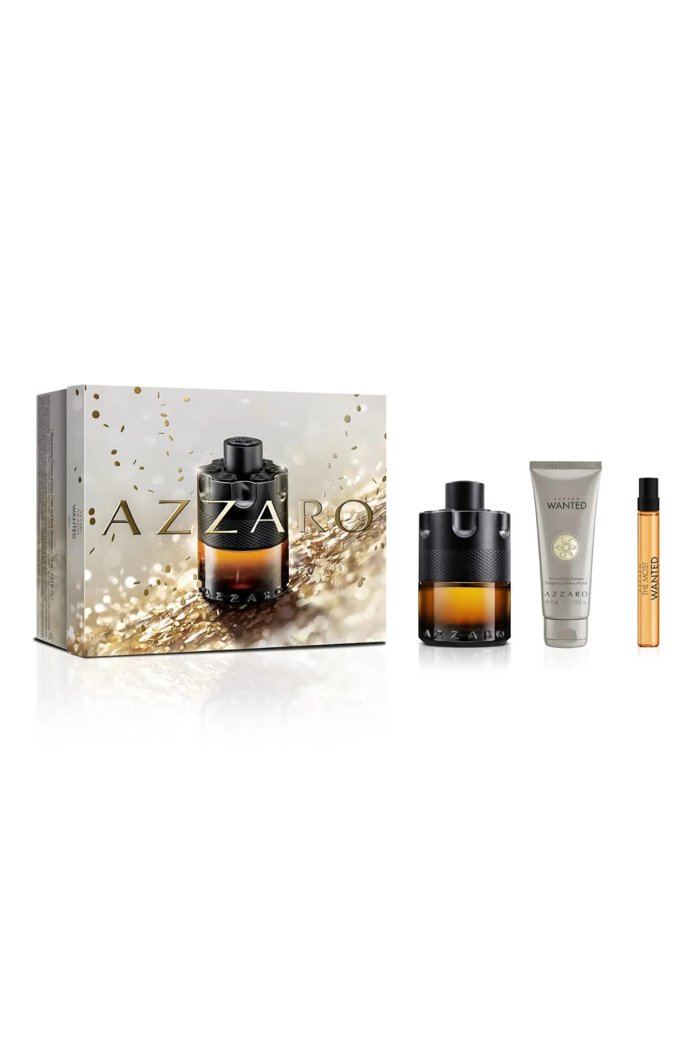 The Most Wanted Men’s Fragrance Gift Set by Azzaro – (EDP 100 ml + Shower Gel 75 ml + EDP 10 ml).