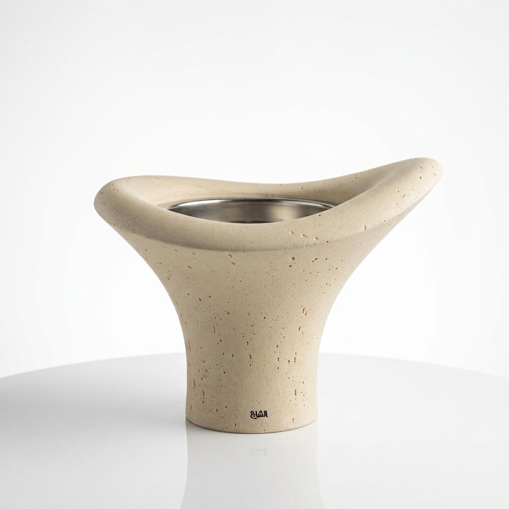 Mubkhar Lotus Travertine Stone Burner by Al Shaya Perfumes