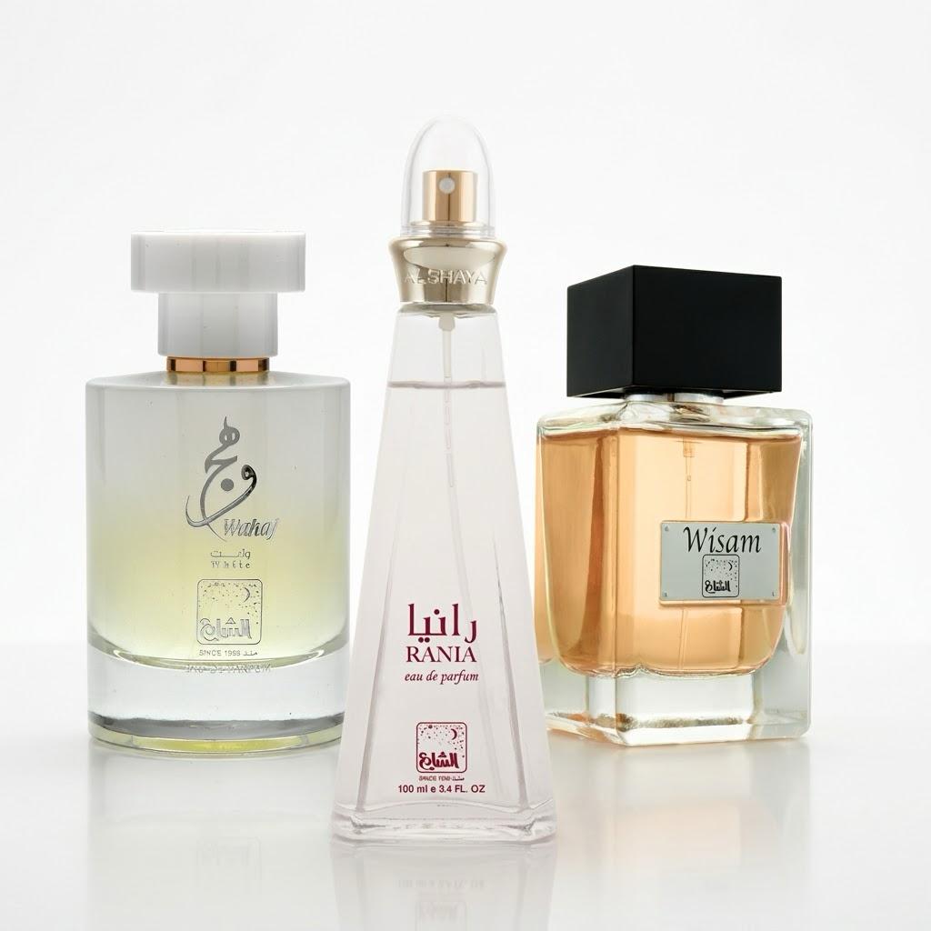 مجموعة عطورEDP ( وهج وايت + وسام + رانيا ) من الشايع للعطور