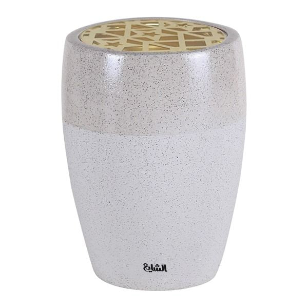 Mubkhar Modern Oval White by Al Shaya Perfumes