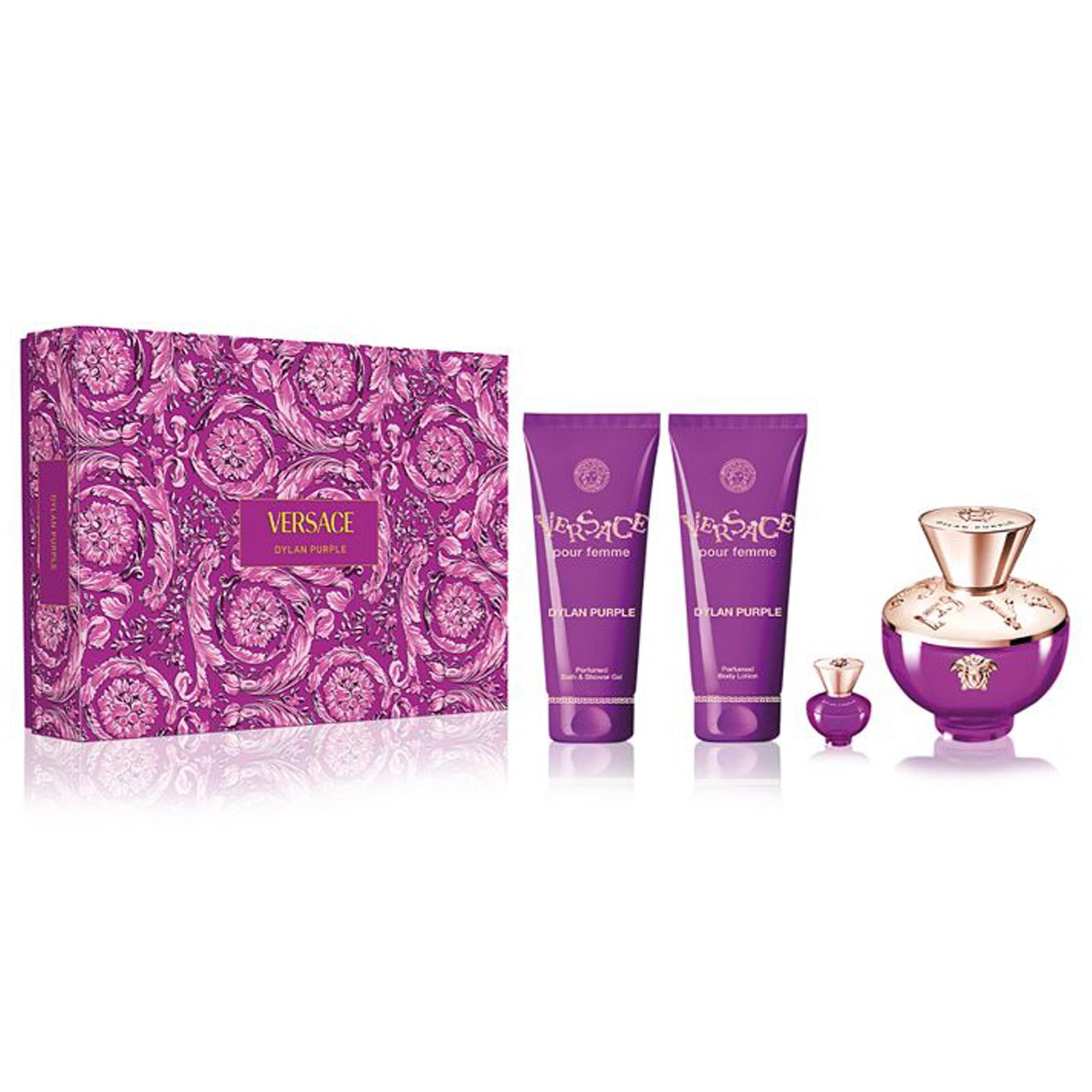 Delan Purple Pour Femme Women's Gift Set by Versace (EDP 100 ml + EDP
