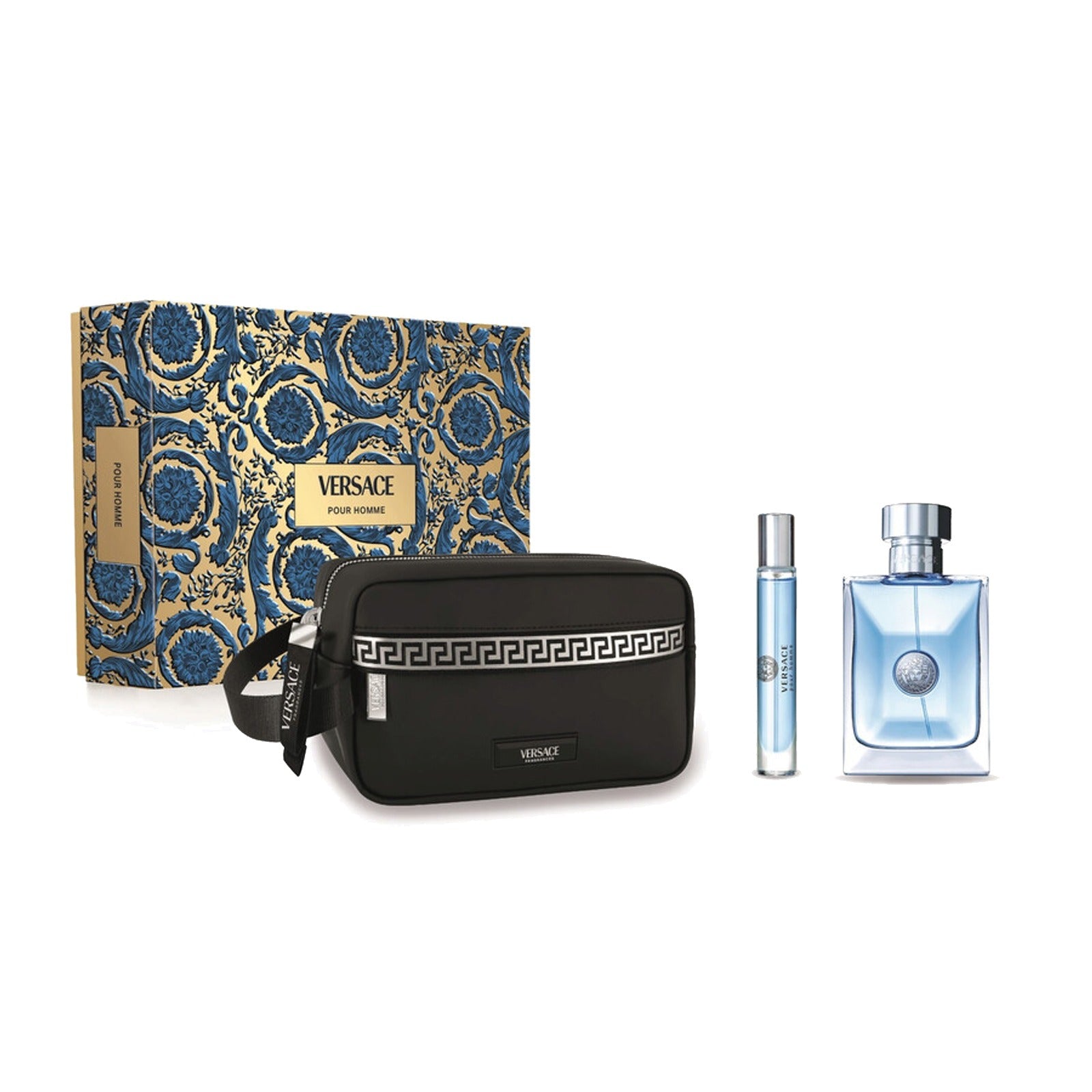 Pour Homme Men's Gift Set by Versace (EDT 100 ml + EDT 10 ml + Handbag