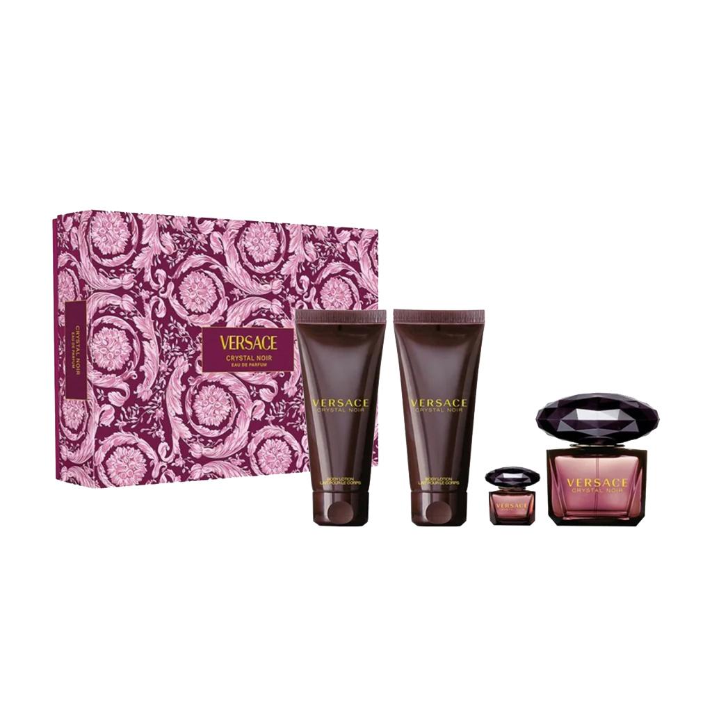 مجموعة عطر نسائي كريستال نوار من فيرساتشي (عطر كريستال نوار EDT 90 مل +EDT 5 مل+ جل استحمام 100 مل + لوشن 100 مل)