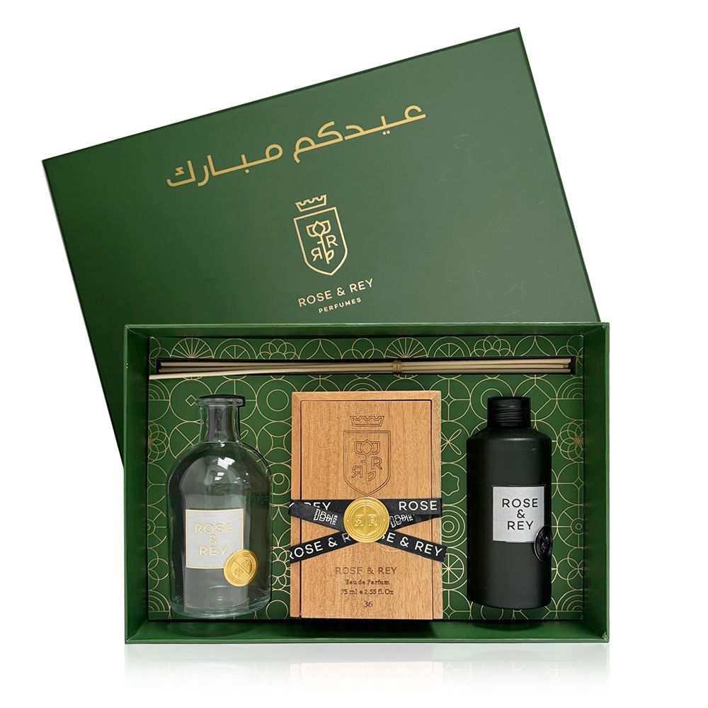 مجموعة هدايا روز اند ري 36 الفاخرة (عطر + ديفيوزر)