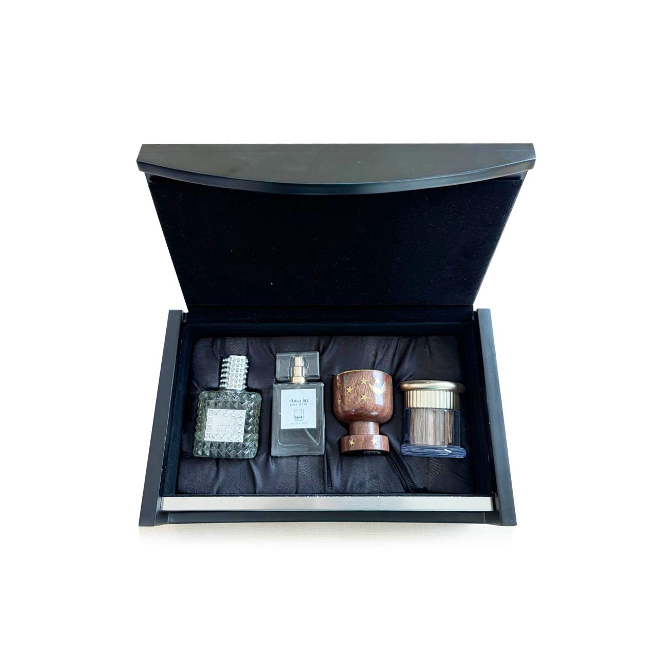 مجموعة هدايا صندوق غصون الخشبي رقم 258 من الشايع للعطور (هدية مخصصة للمناسبات)