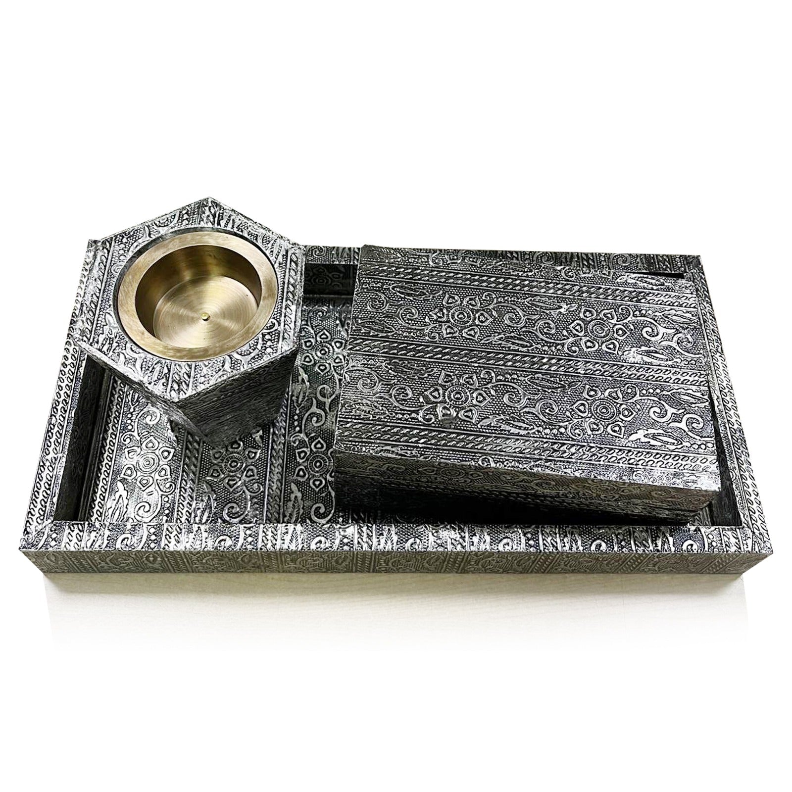 Decorative Mubkhar Set Grey by Alshaya Perfumes