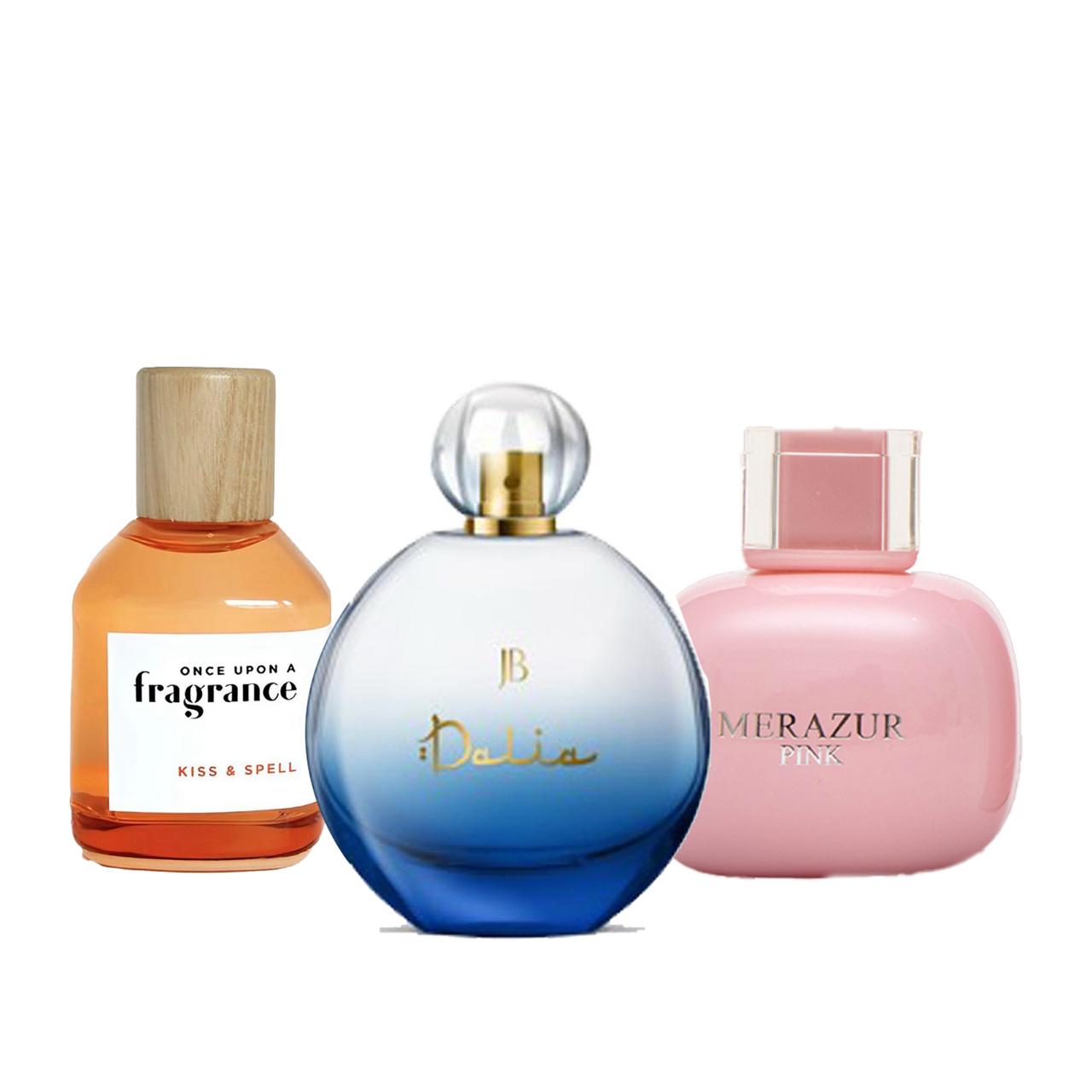 مجموعة عطور نسائية EDP من جاكوس باتيني (عطر ستين 100 مل + عطر ميموار 100 مل + عطر مار شيري 100 مل)