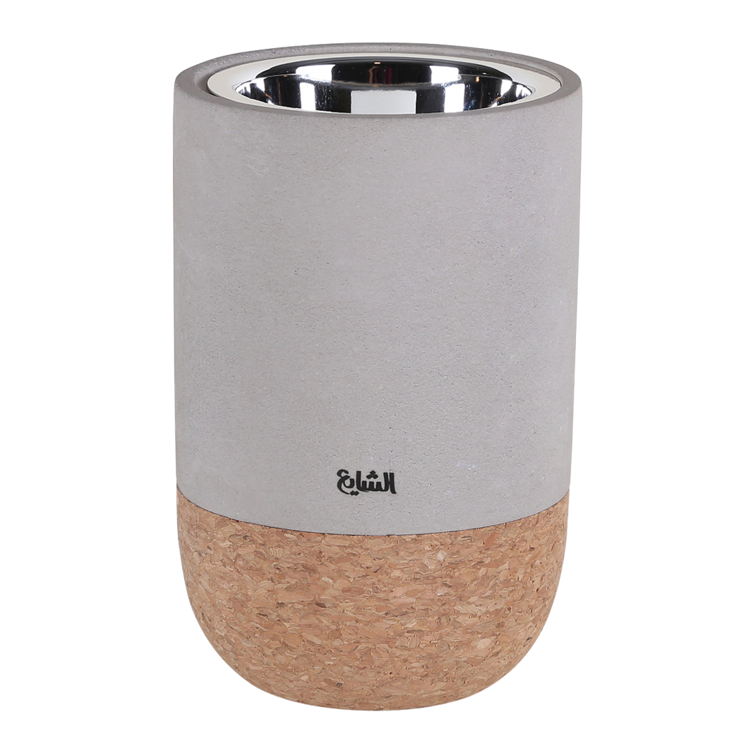 Cylindrical Mubkhar in Grey by Al Shayea Perfumes
