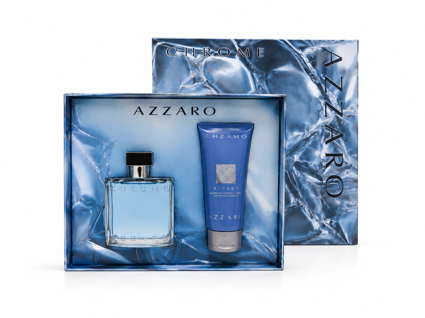 Azzaro Chrome Men’s Fragrance Gift Set by Azzaro – (EDT50ml + Shower Gel 75 ml )