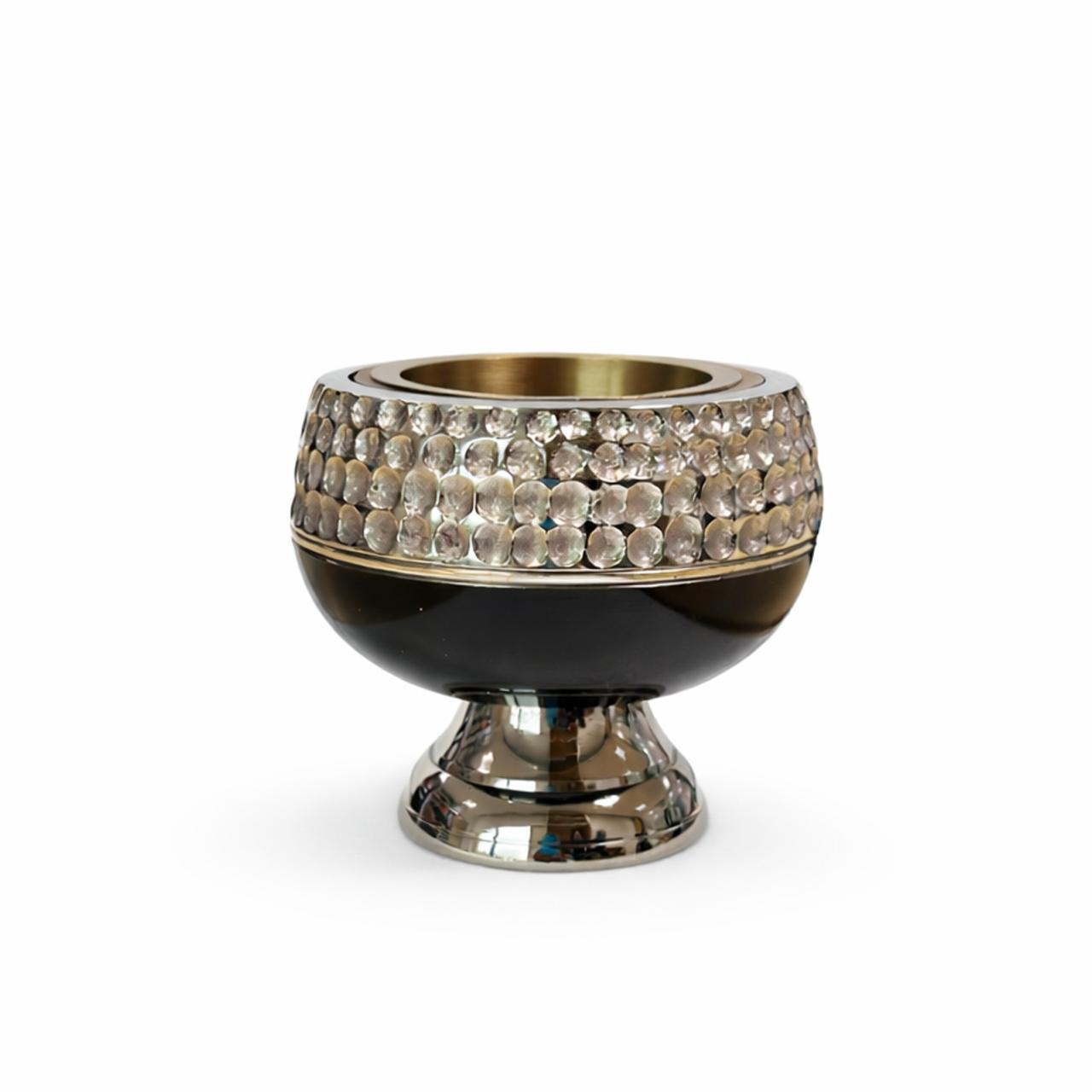 Gold Engraved Metallic Bakhoor Burner by Al-Shaya Perfumes