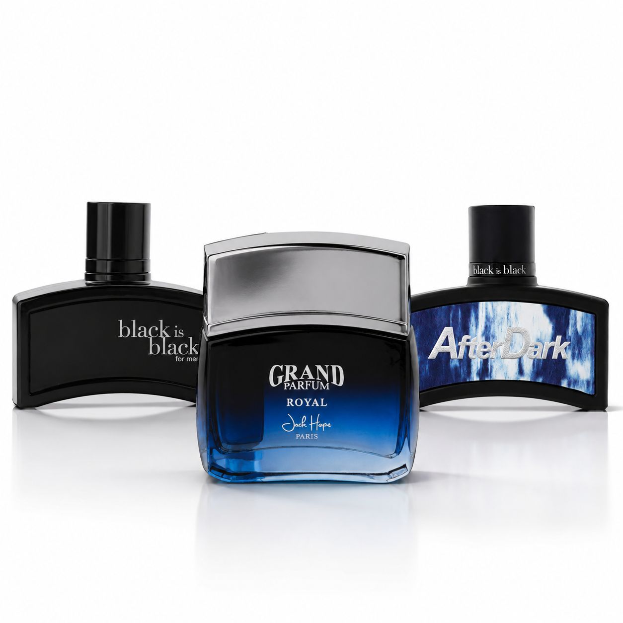 مجموعة عطور رجالية (عطر جي بي ديلور بور هوم EDP 100 مل + عطر أفتر دارك EDP 100 مل  + عطر بلاك إز بلاك EDP 100 مل ))