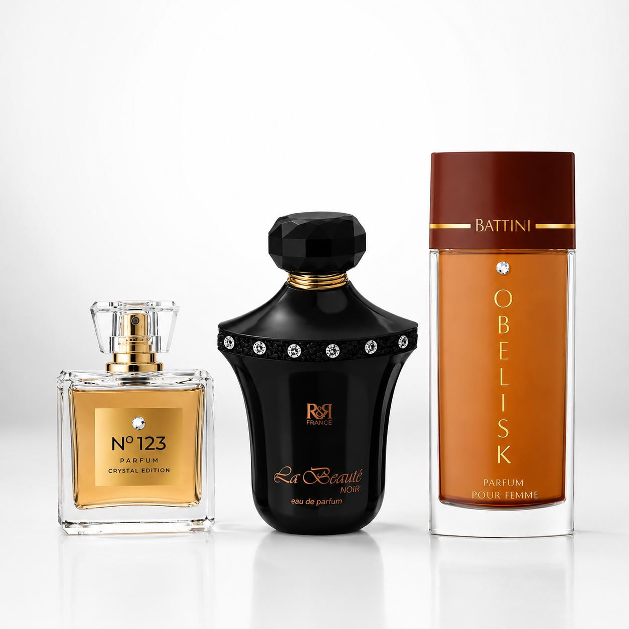 Women's EDP Fragrance Set by Jacques Battini (Etoile Crystal Edition Perfume – 100 ml + Eternal Crystal Edition Perfume – 100 ml + Noble Perfume – 75 ml)