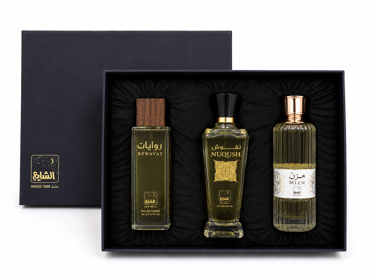مجموعة عطور للرجال والنساء مزن و نقوش و روايات من الشايع للعطور - 100 مل