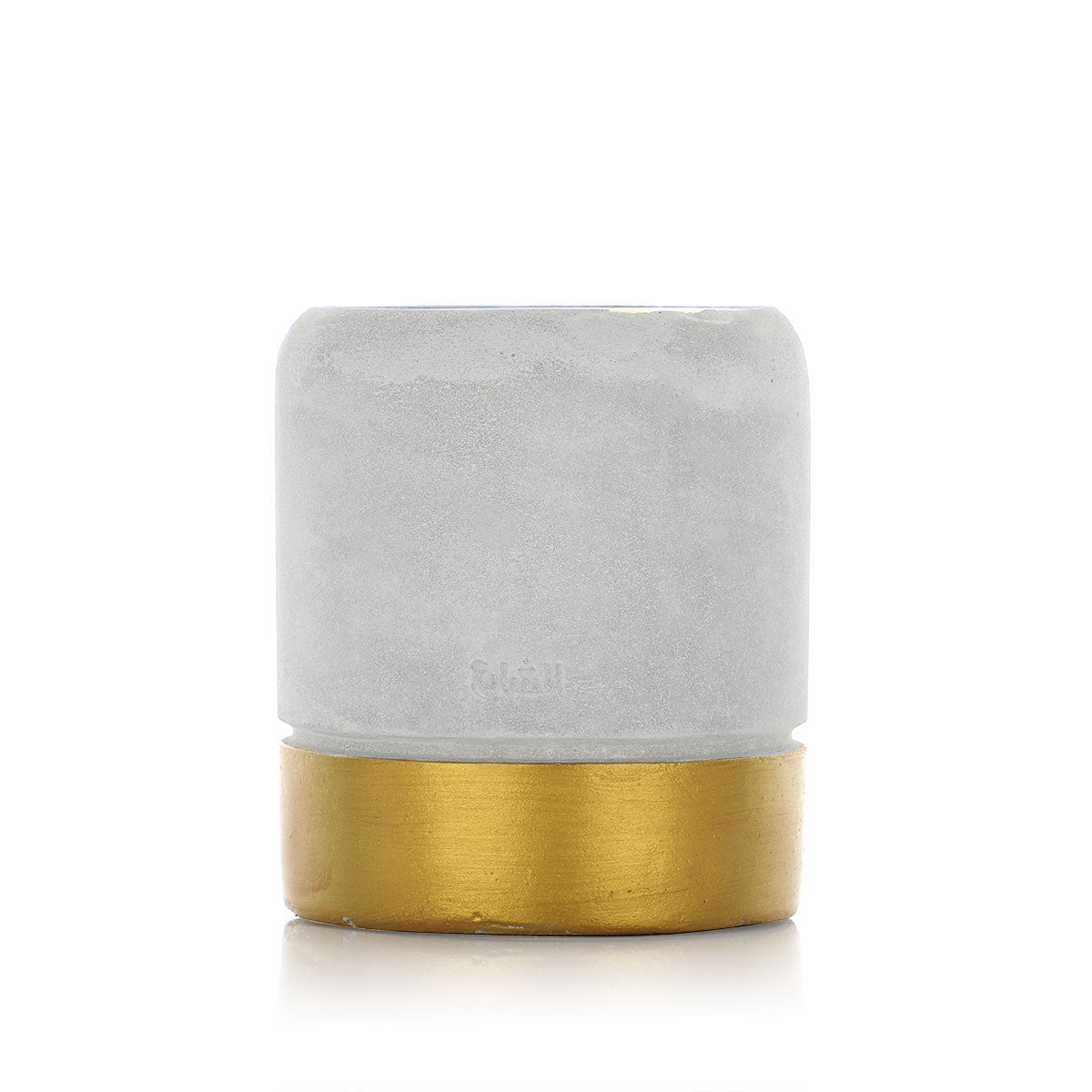 مبخر مودرن أسطواني بلون رمادي وذهبي من الشايع للعطور